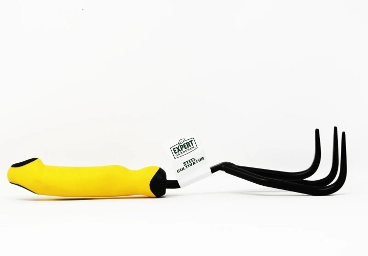 Expert Gardener 12.6 inch Steel Cultivator – Ergonomic Handle, Comfort Grip