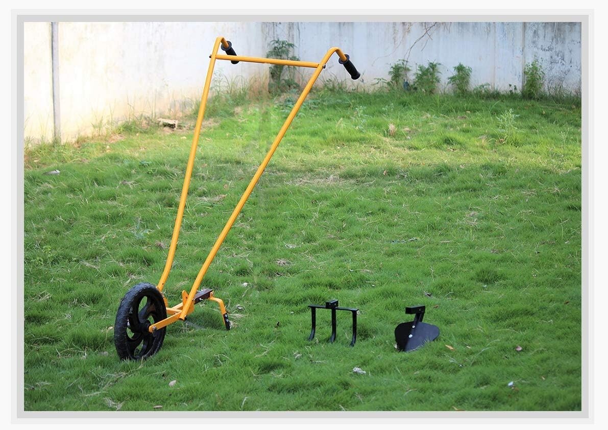 Hectare Wheel Hoe with 7″ Weeder + 3 Tooth Cultivator + Furrow Attachment