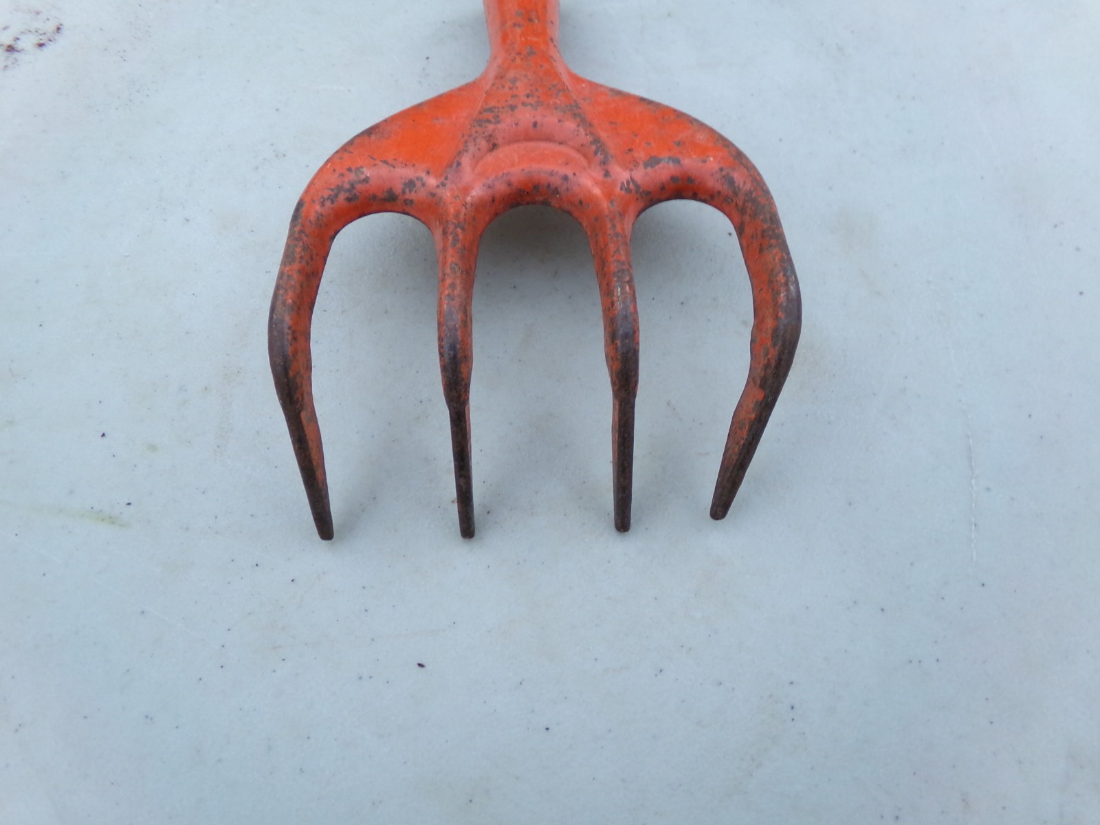 4 Tine Prong Garden Rake Claw Head Vintage