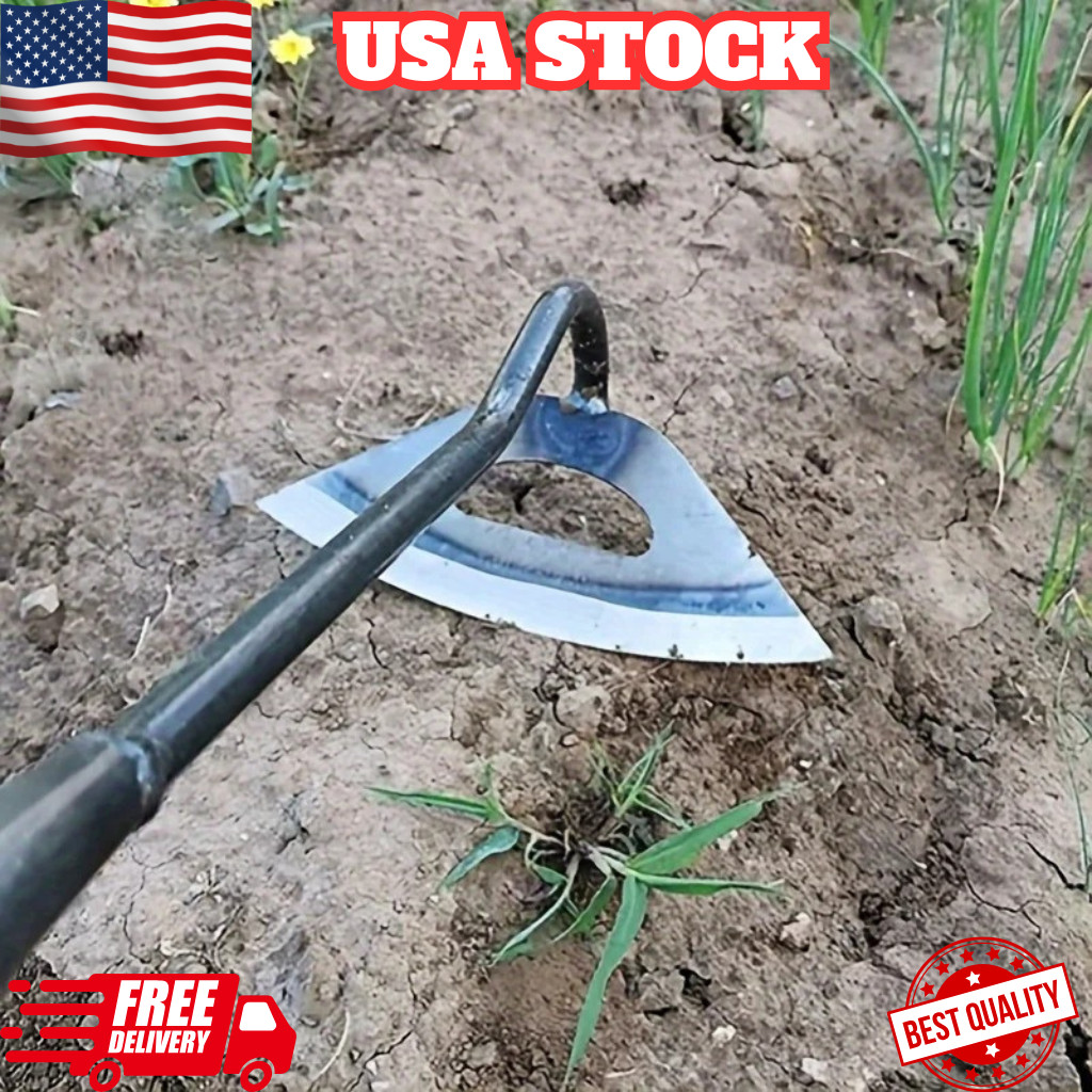 Durable Steel Hollow Hoe Garden Tool Hand Weeder for Soil Loosening and Weed Rem