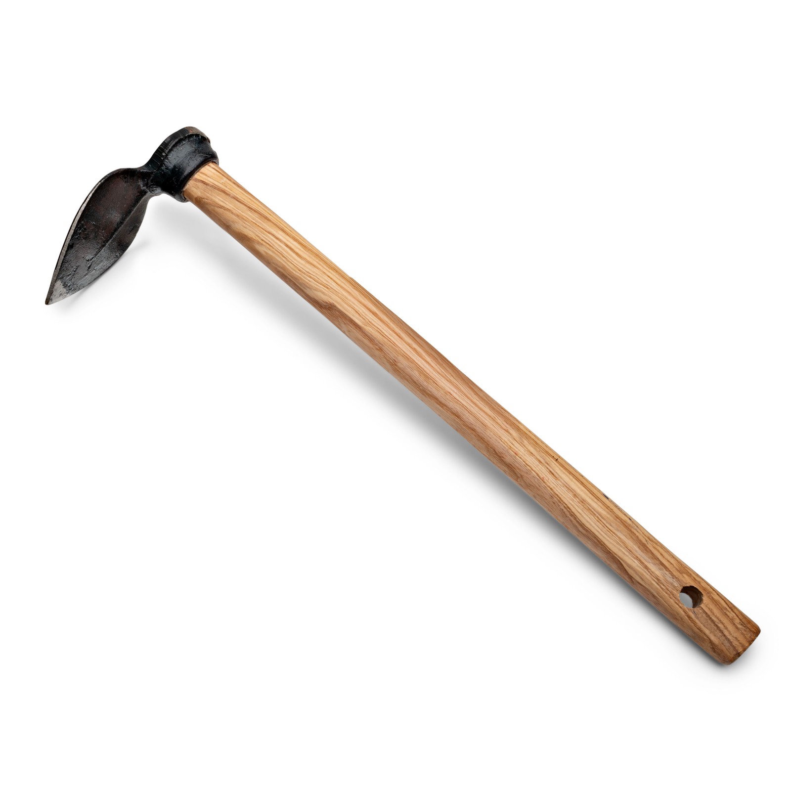 Hoe Garden Tool 16.5” Leaf-Shaped Steel Garden Hoe with European Ash Wood Handle