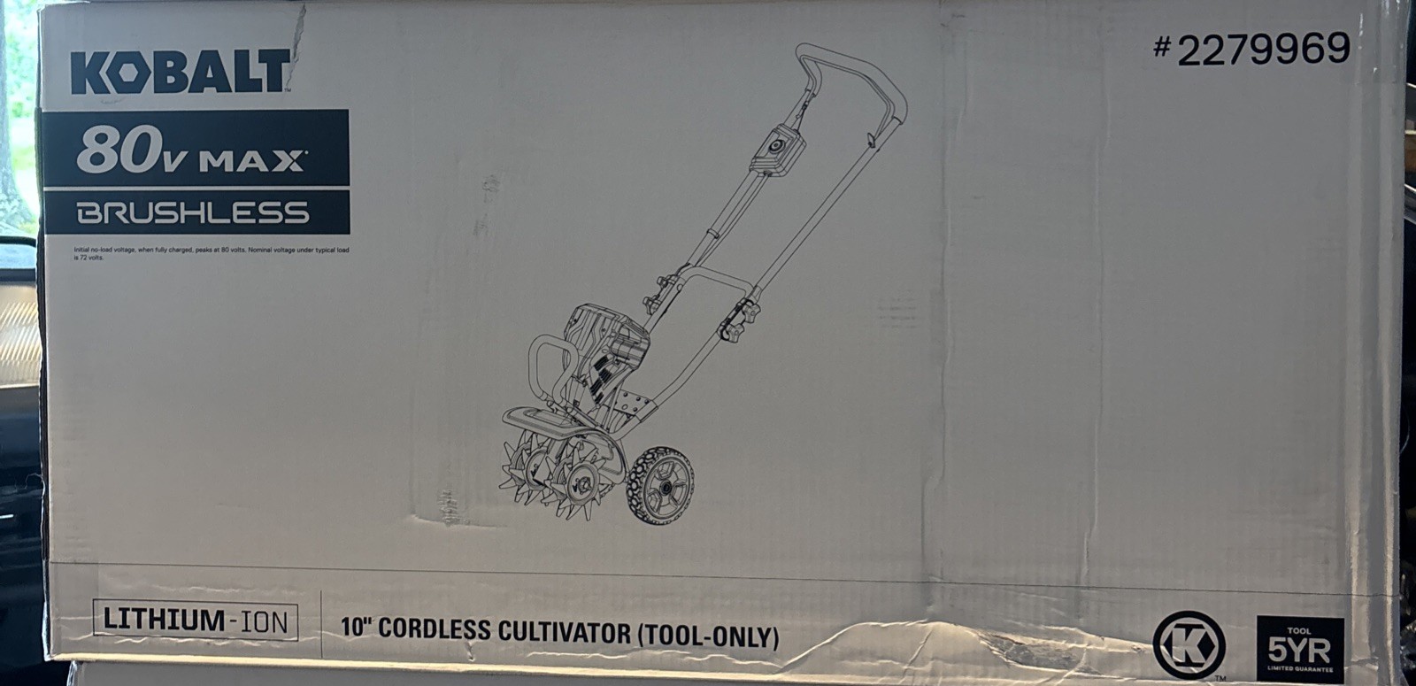 Kobalt 80v Max Brushless 10″ Cordless Cultivator : Tool Only! FAST SHIP! NEW