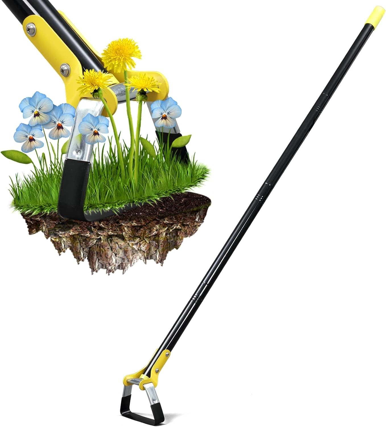 Heavy Duty Hula Garden Hoe – Adjustable 30-54 Inch Handle for Effortless Weeding