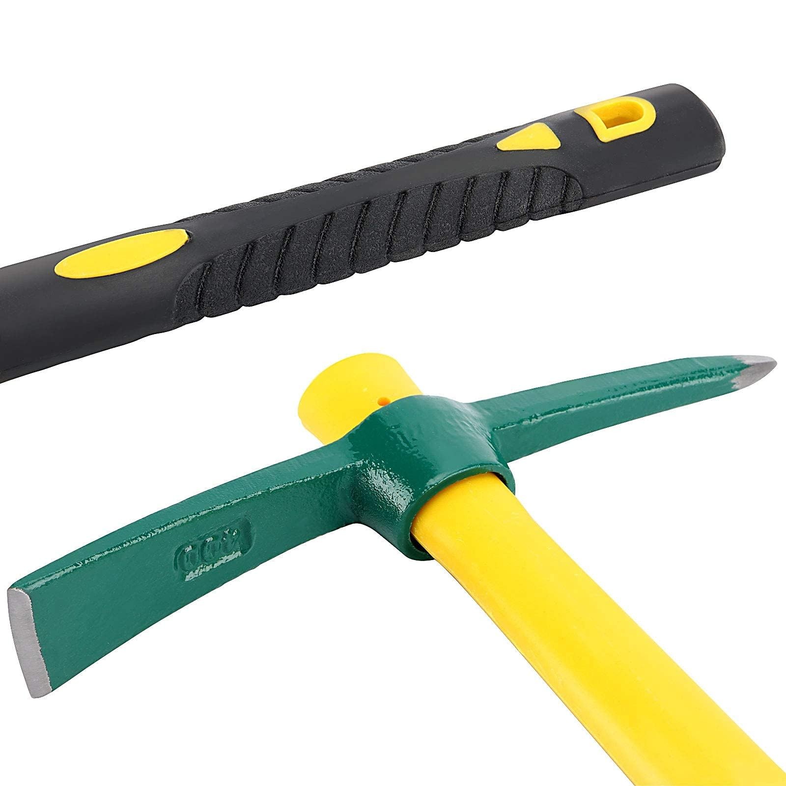 15 Inch Mattock Weeding Hoe Dual Head Pick Axe Garden Tool Non–Slip Handle Steel
